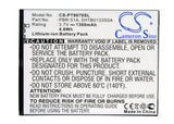 Battery for Pantech P9070 5HTB0133S0A, PBR-51A 3.7V Li-ion 1300mAh