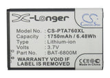 Battery for Pantech IM-A760 BAT-6800M 3.7V Li-ion 1750mAh / 6.48Wh