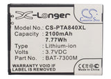 Battery for Pantech IM-A840L BAT-7300M 3.7V Li-ion 2100mAh / 7.77Wh