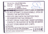 Battery for Pantech Star Q BTR910B 3.7V Li-ion 1400mAh / 5.18Wh