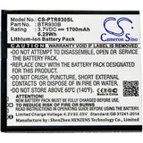 Battery for Pantech ADR930L BRT52AB, BTR930B 3.7V Li-ion 1700mAh / 6.29Wh