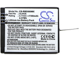 Battery for Rollei Actioncam 500 Sunrise GLW08 3.7V Li-ion 1180mAh / 4.37Wh