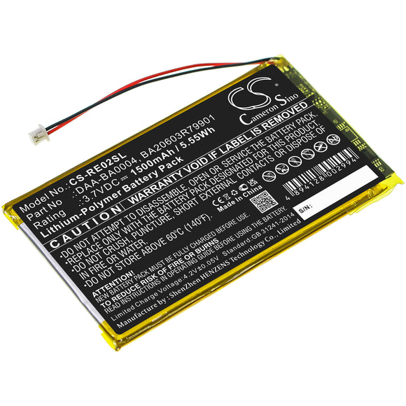 Battery for Creative DAP-HD0014 BA20603R79901, DAA-BA0004 3.7V Li-Polymer 1500mAh