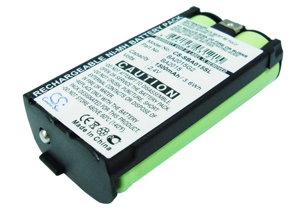 Battery for Sennheiser EK1038 BA2015, BA2015G2 2.4V Ni-MH 1500mAh