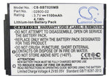 Battery for Summer SecureSight 02044 02800-02, JNS150-BB42704544 3.7V Li-ion 110