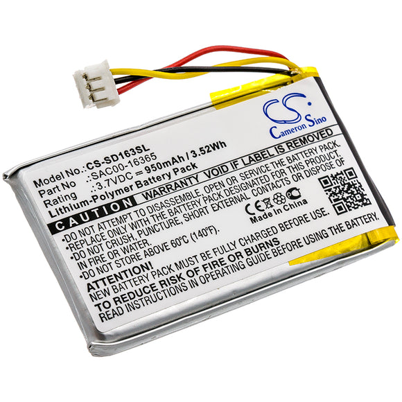 Battery for SportDog Contain SAC00-16365 3.7V Li-Polymer 950mAh / 3.52Wh