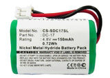 Battery for KINETIC MH120AAAL4GC MH120AAAL4GC 4.8V Ni-MH 150mAh / 0.72Wh