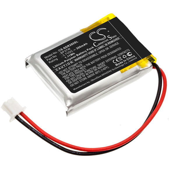 Battery for Dogtra 280C Receiver BP37W 3.7V Li-Polymer 300mAh / 1.11Wh