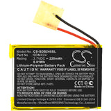 Battery for SanDisk Sansa Clip Sport SDMX24 3.7V Li-Polymer 220mAh / 0.81Wh