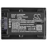 Battery for Sony FDR-AX33 NP-FV100A 7.3V Li-ion 2700mAh / 19.71Wh