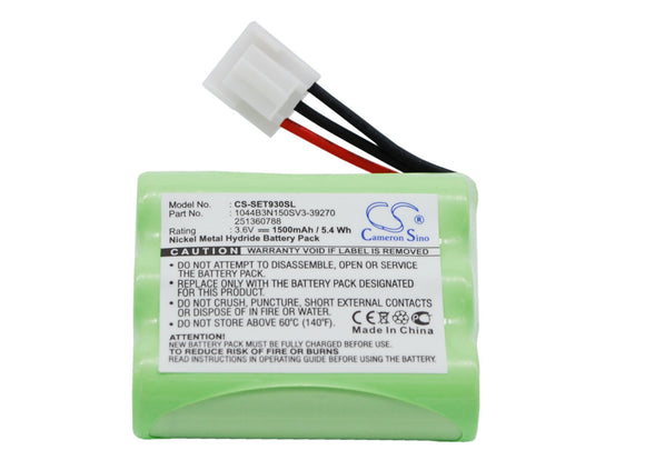 Battery for Sagem MONETEL EFT930P 1044B3N150SV3-39270, 251360788 3.6V Ni-MH 1500
