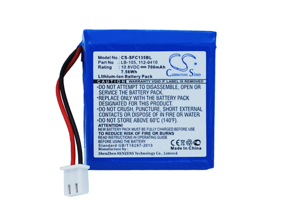 Battery for Safescan 165i 112-0410, LB-105 10.8V Li-ion 700mAh / 7.56Wh