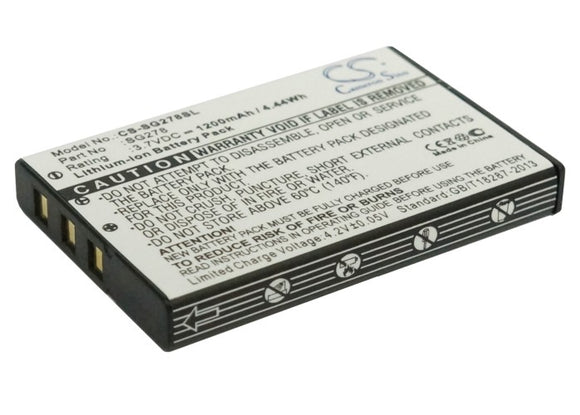Battery for Zycast SG-278 3.7V Li-ion 1200mAh / 4.44Wh