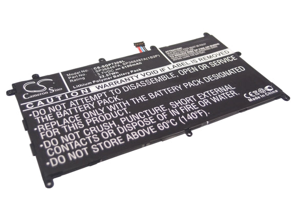 Battery for Samsung GT-P7310 SP368487A, SP368487A(1S2P) 3.7V Li-Polymer 6100mAh 