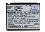 Battery for Samsung SGH-U940 AB603443EZ, AB603443EZBSTD 3.7V Li-ion 900mAh