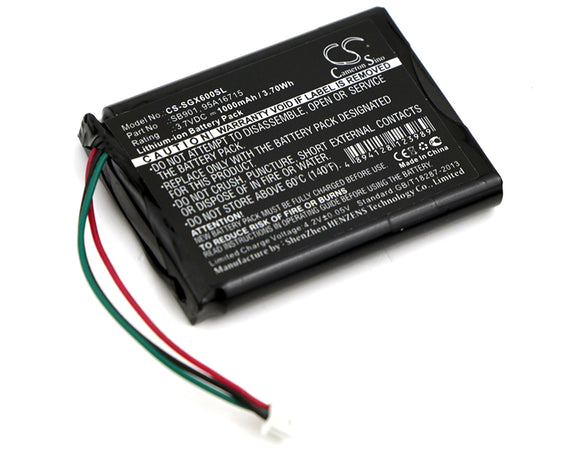 Battery for SHURE MXW1 95A16715, SB901, SB901A 3.7V Li-ion 1000mAh / 3.70Wh