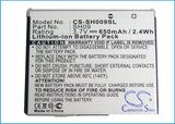 Battery for Sharp SH903i SH09 3.7V Li-ion 650mAh