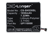 Battery for Sharp SH530U AE5153600, UP110008, XN-1BT36 3.7V Li-Polymer 1950mAh /