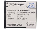Battery for Sharp SH80iUC EA-BL20 3.7V Li-ion 1250mAh / 4.6Wh