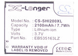 Battery for MetroPCS Admire BAT1121, EB535163LA, EB535163LAGSTA 3.7V Li-ion 2100
