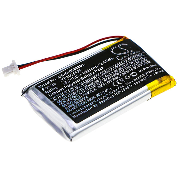 Battery for Sena SMH-20S YP802542P 3.7V Li-Polymer 650mAh / 2.41Wh
