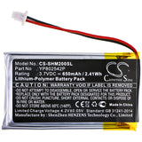 Battery for Sena SMH-20S YP802542P 3.7V Li-Polymer 650mAh / 2.41Wh