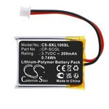 Battery for SkyCaddie Golf LINX CP-SCGL 3.7V Li-Polymer 200mAh / 0.74Wh