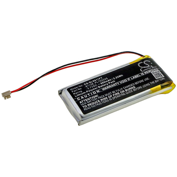 Battery for Streamlight ClipMate USB 61128, PL702245 3.7V Li-Polymer 600mAh / 2.