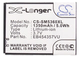 Battery for Samsung GT-B5330 EB454357VA, EB454357VU 3.7V Li-ion 1350mAh / 5.00Wh