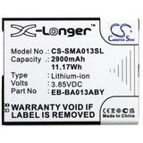 Battery for Samsung SM-M013F/DS  EB-BA013ABY 3.85V Li-ion 2900mAh / 11.17Wh
