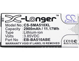 Battery for Samsung SM-A510M/DS EB-BA510ABE, GH43-04563A 3.85V Li-ion 2900mAh / 