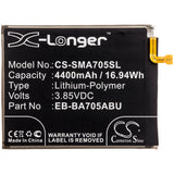 Battery for Samsung Galaxy A70  EB-BA705ABE, EB-BA705ABU, GH82-19746A 3.85V Li-P