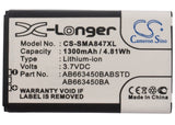 Battery for Samsung SGH-A997 AB663450BA, AB663450BABSTD 3.7V Li-ion 1300mAh / 4.
