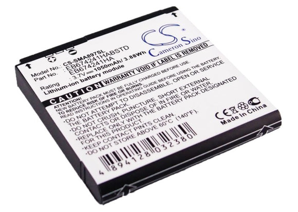Battery for Samsung R860 EB674241HA, EB674241HABSTD 3.7V Li-ion 1050mAh