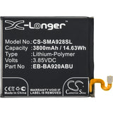 Battery for Samsung SM-A920 EB-BA920ABU, GH82-18306A 3.85V Li-Polymer 3800mAh / 