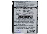 Battery for Samsung SGH-D840 AB394635AEC/STD, AB394635CC, BST31388E 3.7V Li-ion 