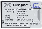 Battery for Samsung SM-G110M EB-BG110ABE 3.7V Li-ion 1250mAh / 4.63Wh