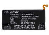 Battery for Samsung Galaxy A3 EB-BA300ABE, GH43-04381A, GH43-04381B 3.8V Li-Poly