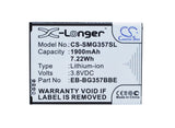 Battery for Samsung SM-G357M BG357BBU, BG357BBZ, EB-BG357BBE 3.8V Li-ion 1900mAh