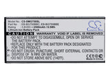 Battery for Samsung SM-G750F EB-BG750BBC, EB-BG750BBE 3.8V Li-ion 2500mAh / 9.5W