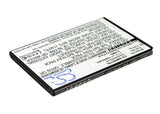 Battery for Samsung Galaxy Rush EB494865VA, EB494865VO 3.7V Li-ion 1500mAh / 5.6