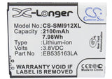Battery for Samsung GT-I9082I EB535163LA, EB535163LU 3.8V Li-ion 2100mAh / 7.98W