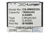 Battery for Samsung GT-I9230 B160BE, B160BK 3.8V Li-ion 1800mAh / 6.84Wh