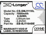 Battery for Samsung Galaxy J1 Ace 3G Duos EB-BJ110ABE 3.8V Li-ion 1800mAh / 6.84
