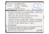 Battery for Samsung SGH-N075T B605BA, B605BK, B605BU 3.7V Li-ion 2200mAh / 8.14W