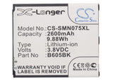 Battery for Samsung Galaxy J B605BA, B605BK, B605BU 3.8V Li-ion 2600mAh / 9.88Wh