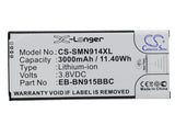Battery for Samsung SM-N915K EB-BN915BBC, EB-BN915BBE, EB-BN915BBK 3.8V Li-ion 3