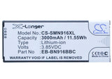 Battery for Samsung SM-N910P EB-BN916BBC, EB-BN916BBE 3.85V Li-ion 3000mAh / 11.