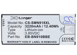 Battery for Samsung SM-N910I EB-BN910BBE 3.85V Li-ion 3220mAh / 12.40Wh