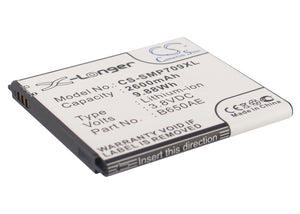 Battery for Samsung GT-i9152P B650AC, B650AE 3.8V Li-ion 2600mAh / 9.88Wh